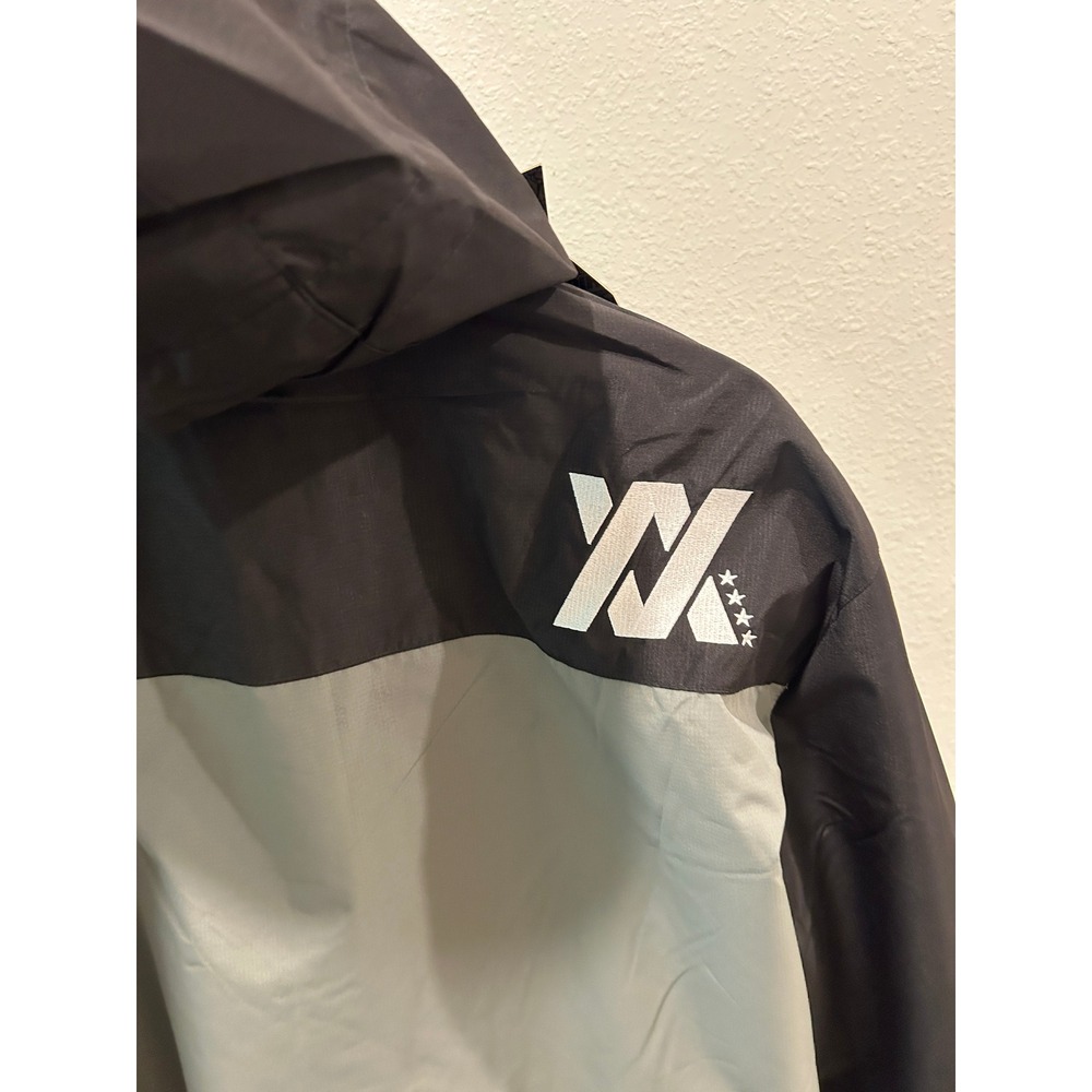 Dixxon Flannel Co Mens Hooded Windbreaker Jacket Black Grey Colorblock XL Tall - Picture 10 of 13